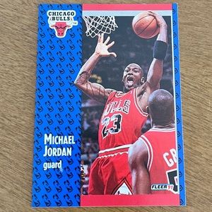Michael Jordan 1991-92 Fleer Basketball Card #29